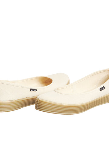 pro dokonalý a originální outfit Dámské veganské baleríny béžové